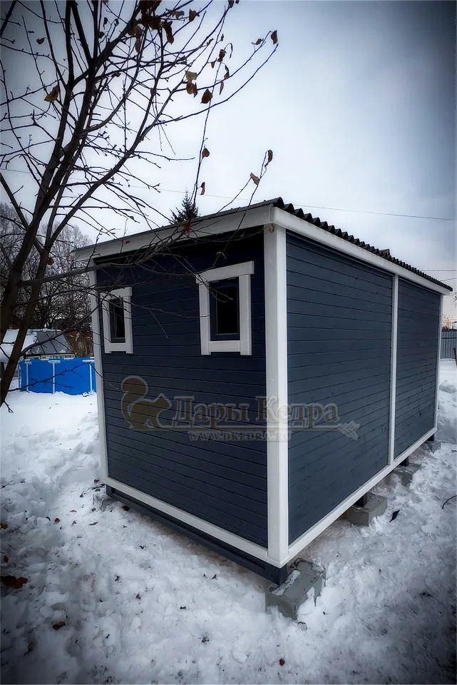 Каркасно-щитовая баня из кедра «Оптима»