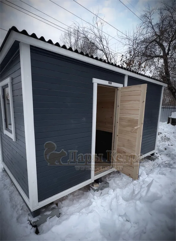 Каркасно-щитовая баня из кедра «Оптима»