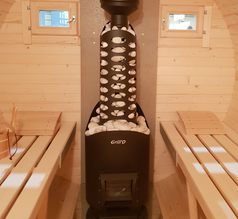Печь для бани Grill'D Aurora mini Short black