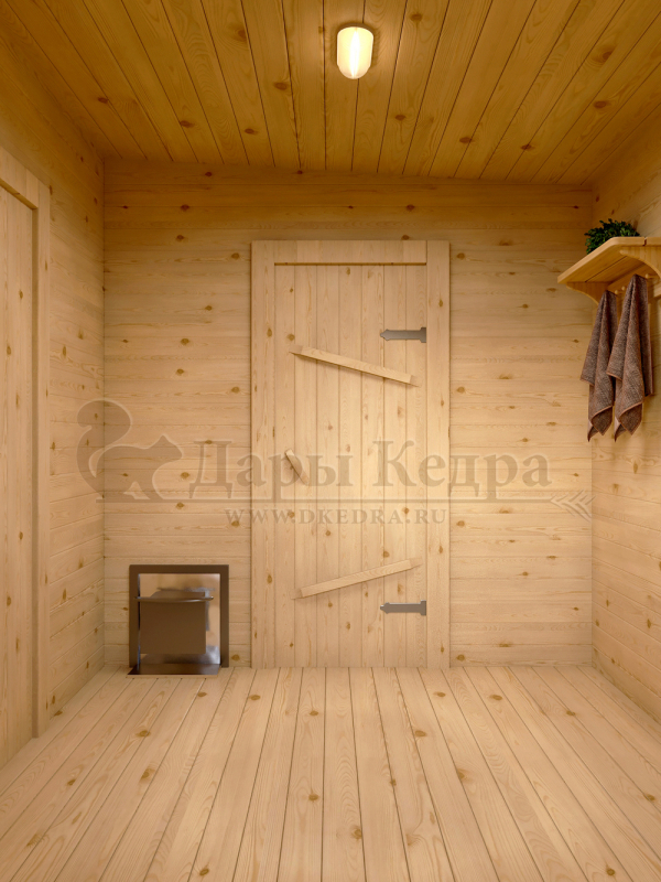 Каркасно-щитовая баня из кедра «Оптима»